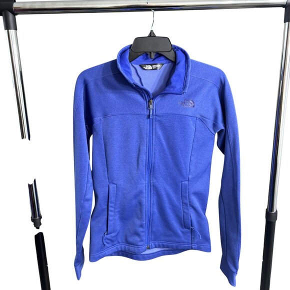North Face Soft Shell Fleece Jacket Full Zip Indigo Blue Purple Size XS - Picture 1 of 9